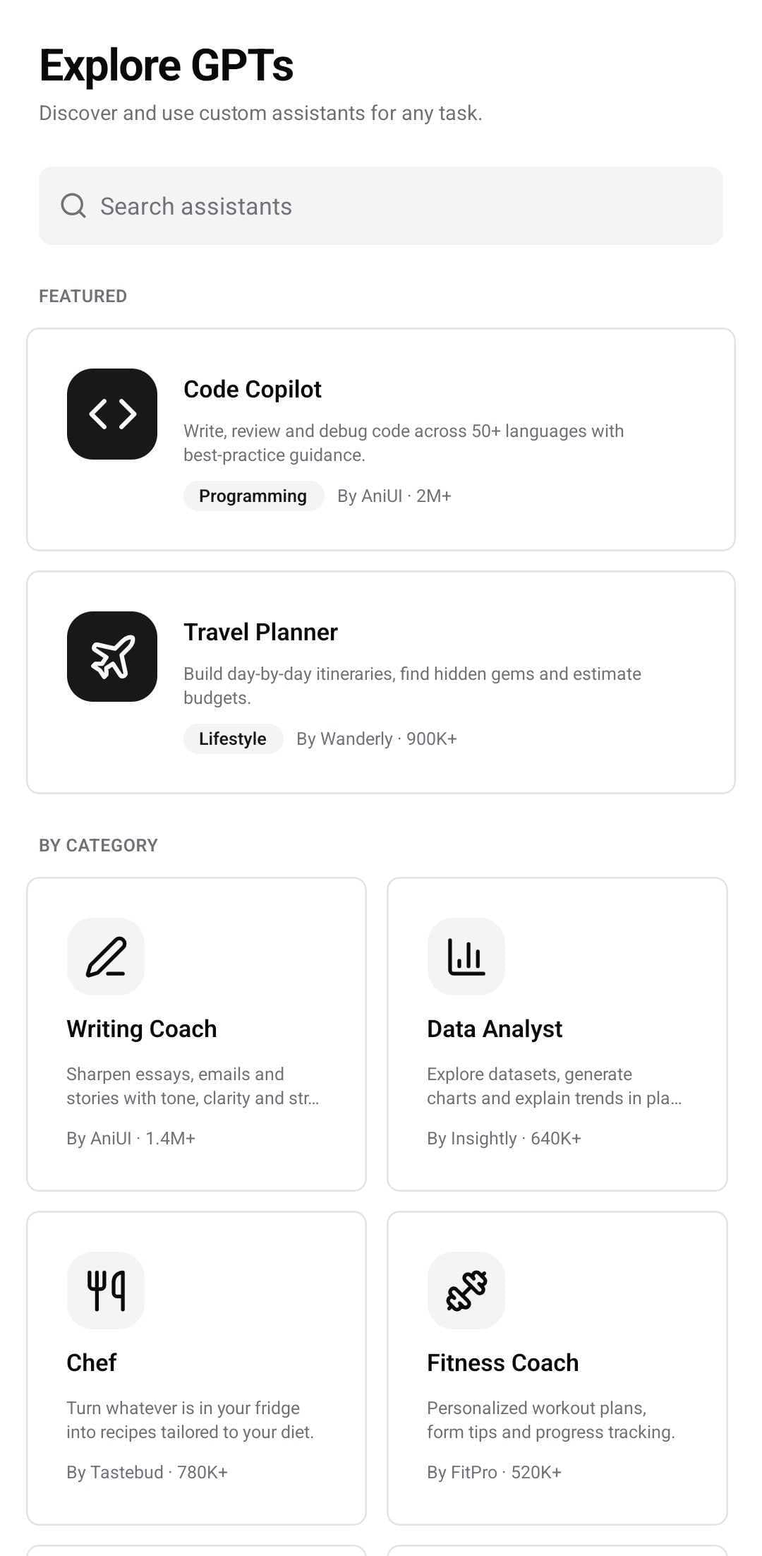 AI Template — Assitants (light)