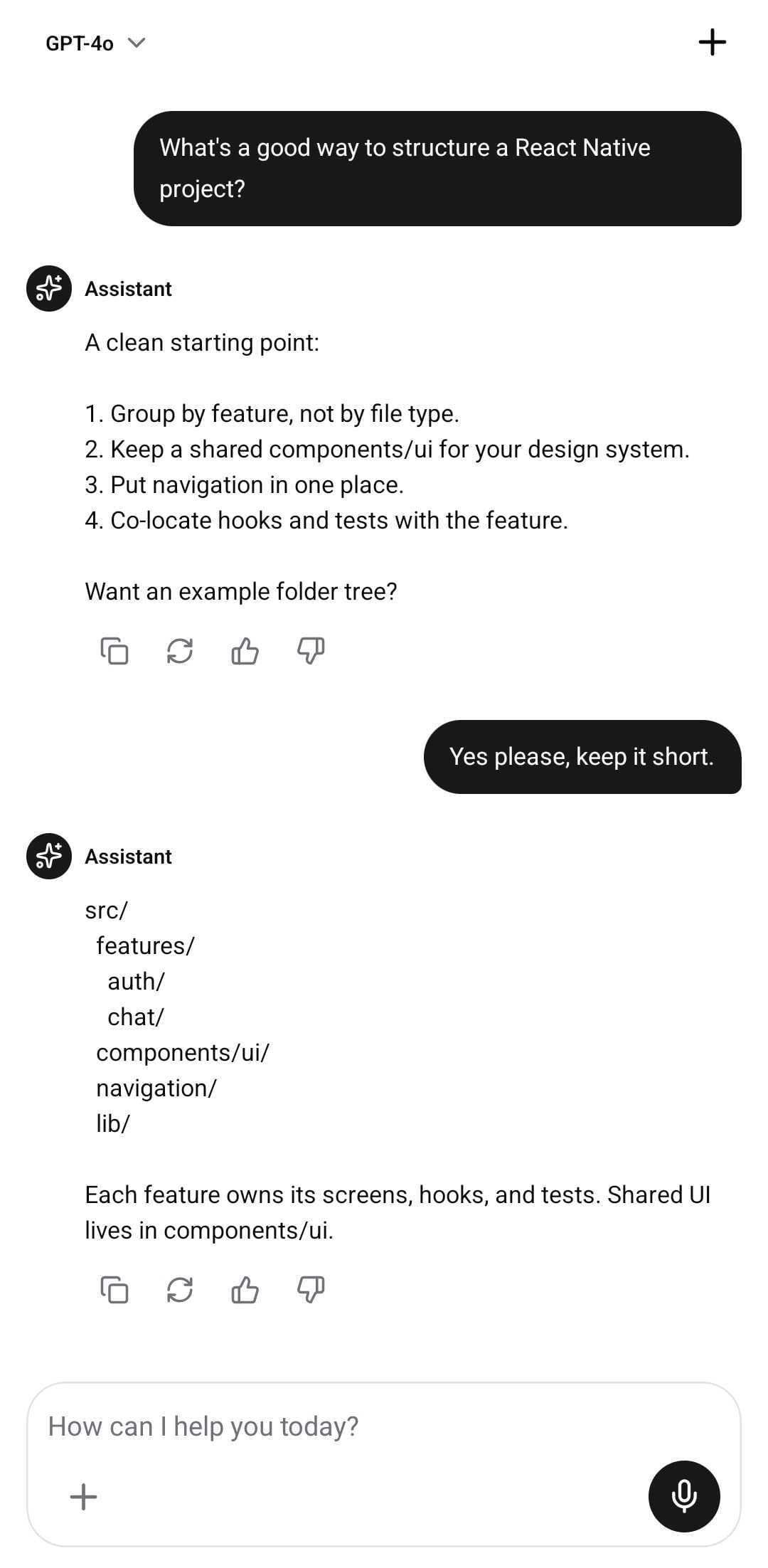 AI Template — Chat (light)