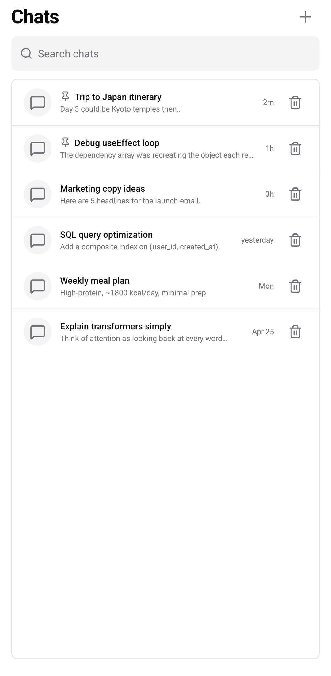 AI Template — Conversation (light)