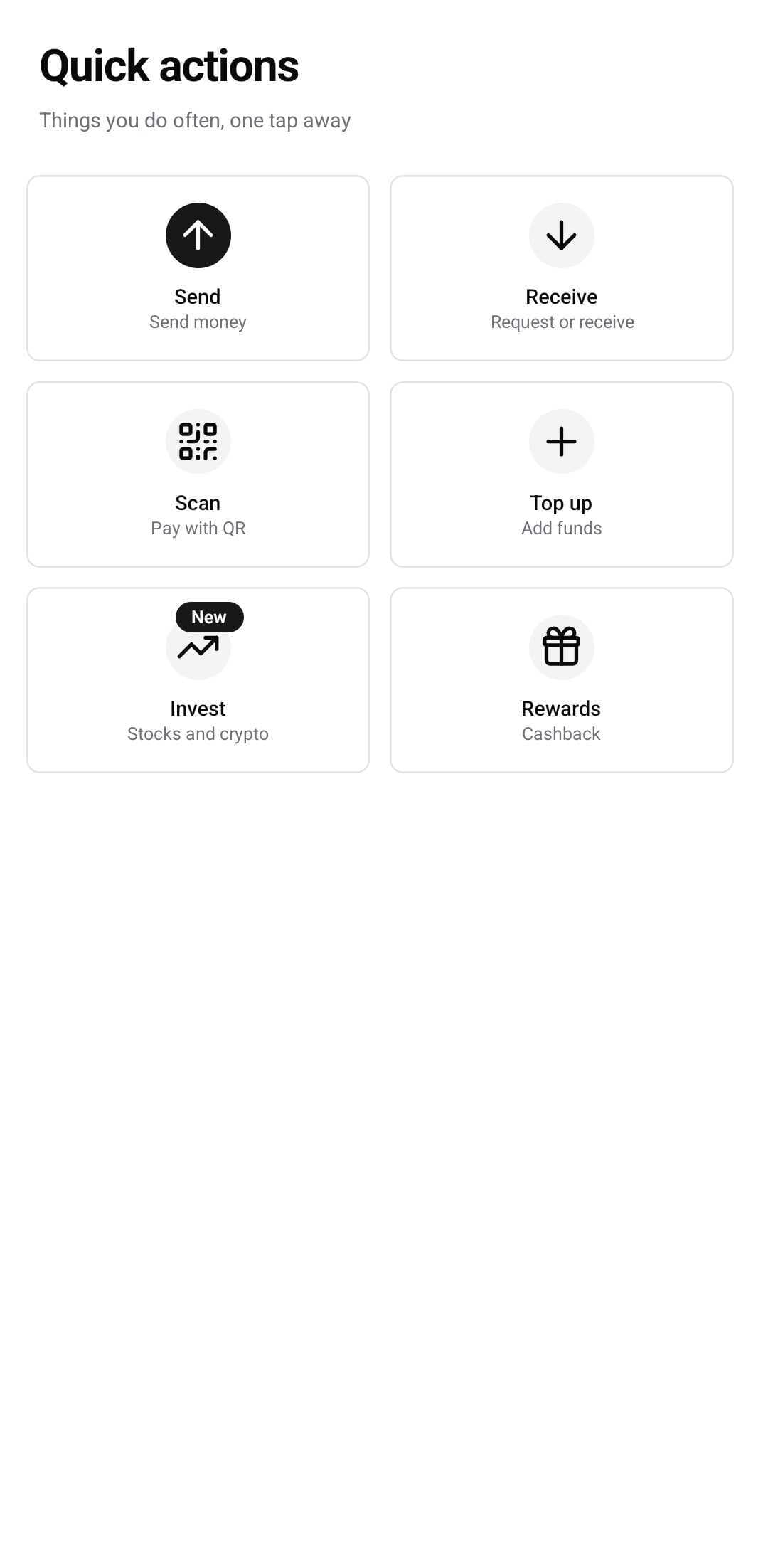 Dashboard Template — Quick actions (light)