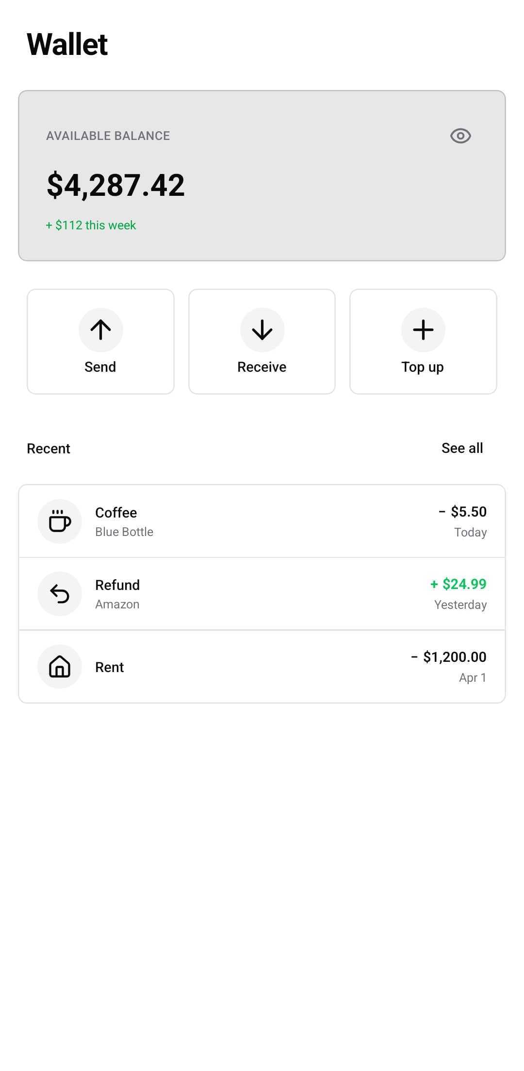 Finance Template — Accounts overview (light)