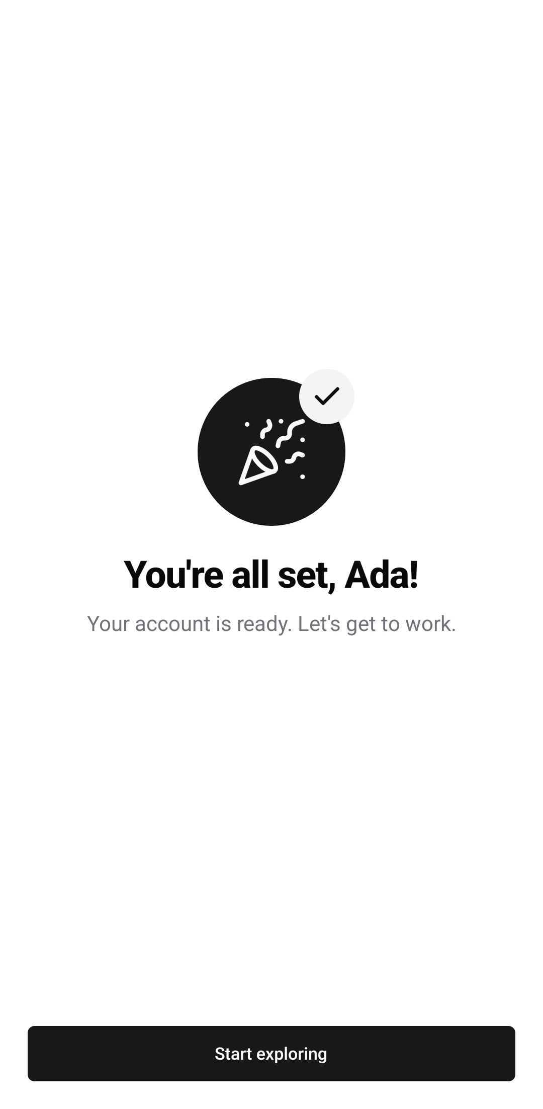 Onboarding Template — All set (light)