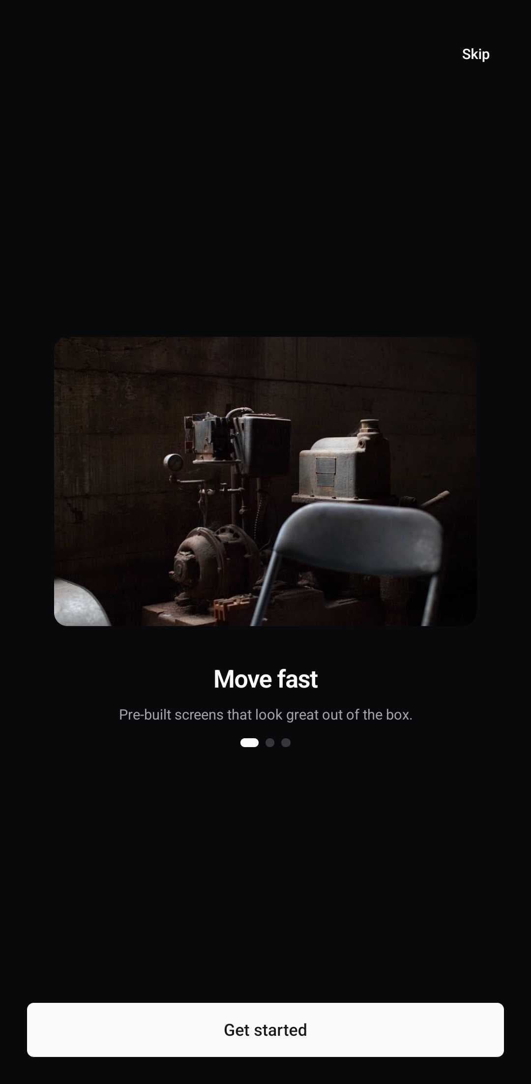 Onboarding Template — Carousel (dark)