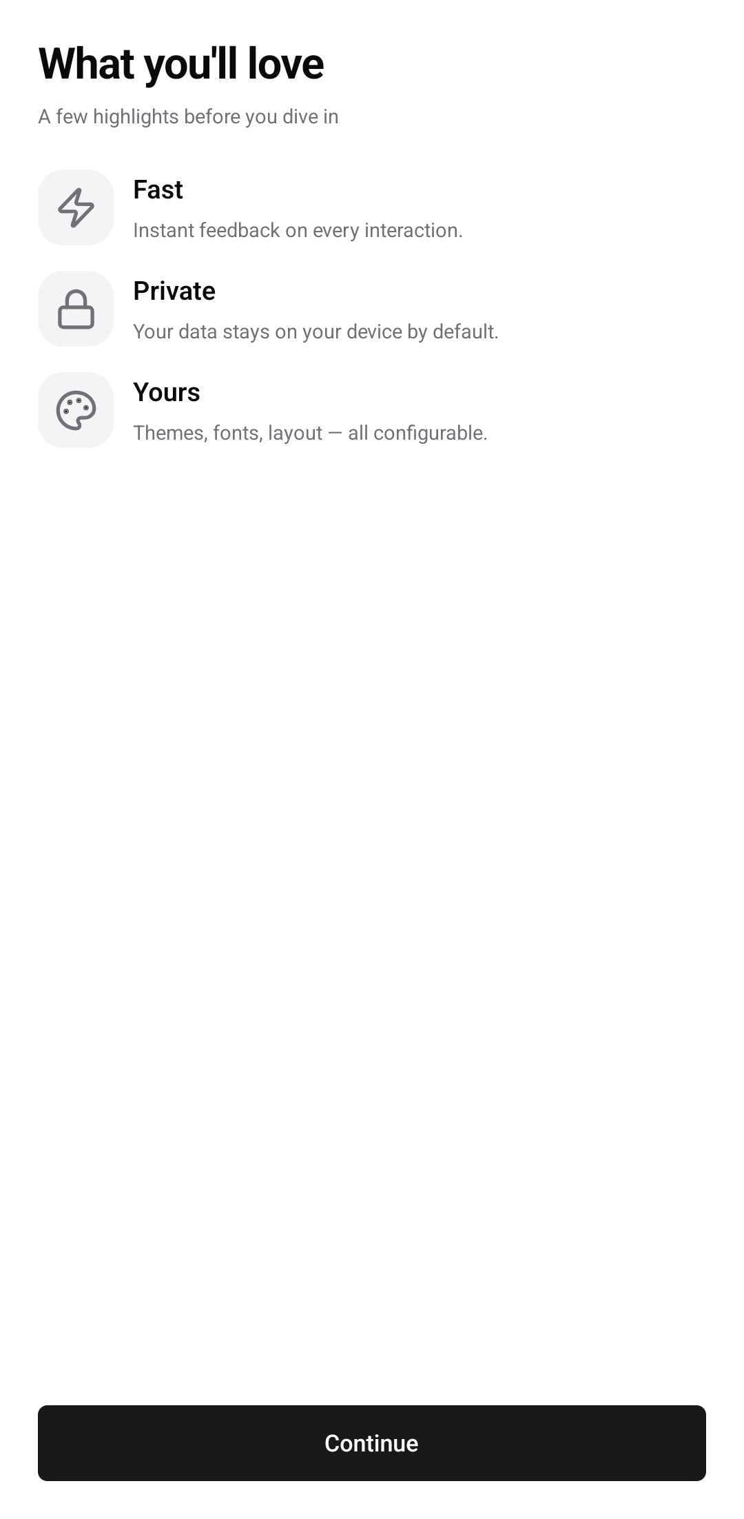 Onboarding Template — Feature highlight (light)