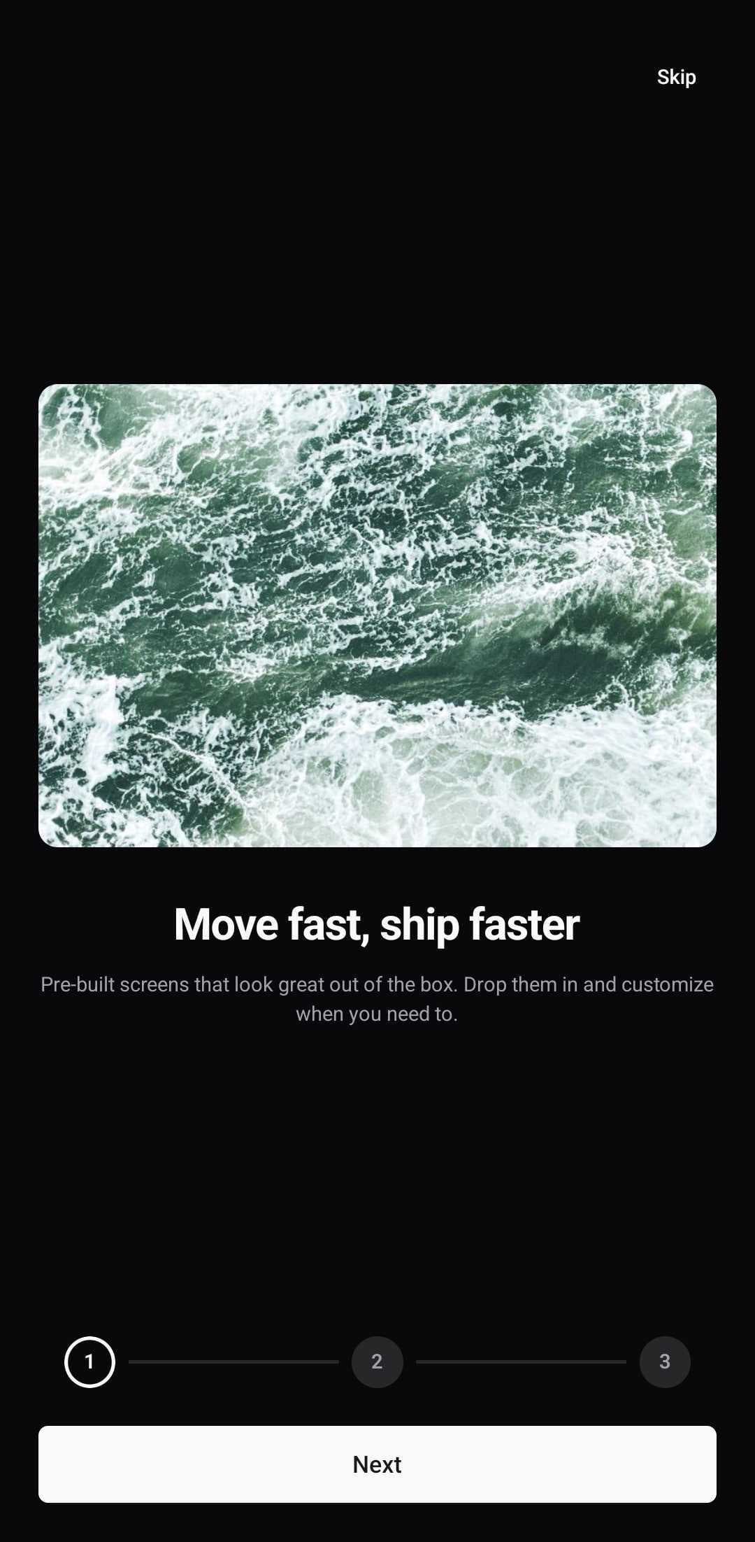 Onboarding Template — Feature tour1 (dark)