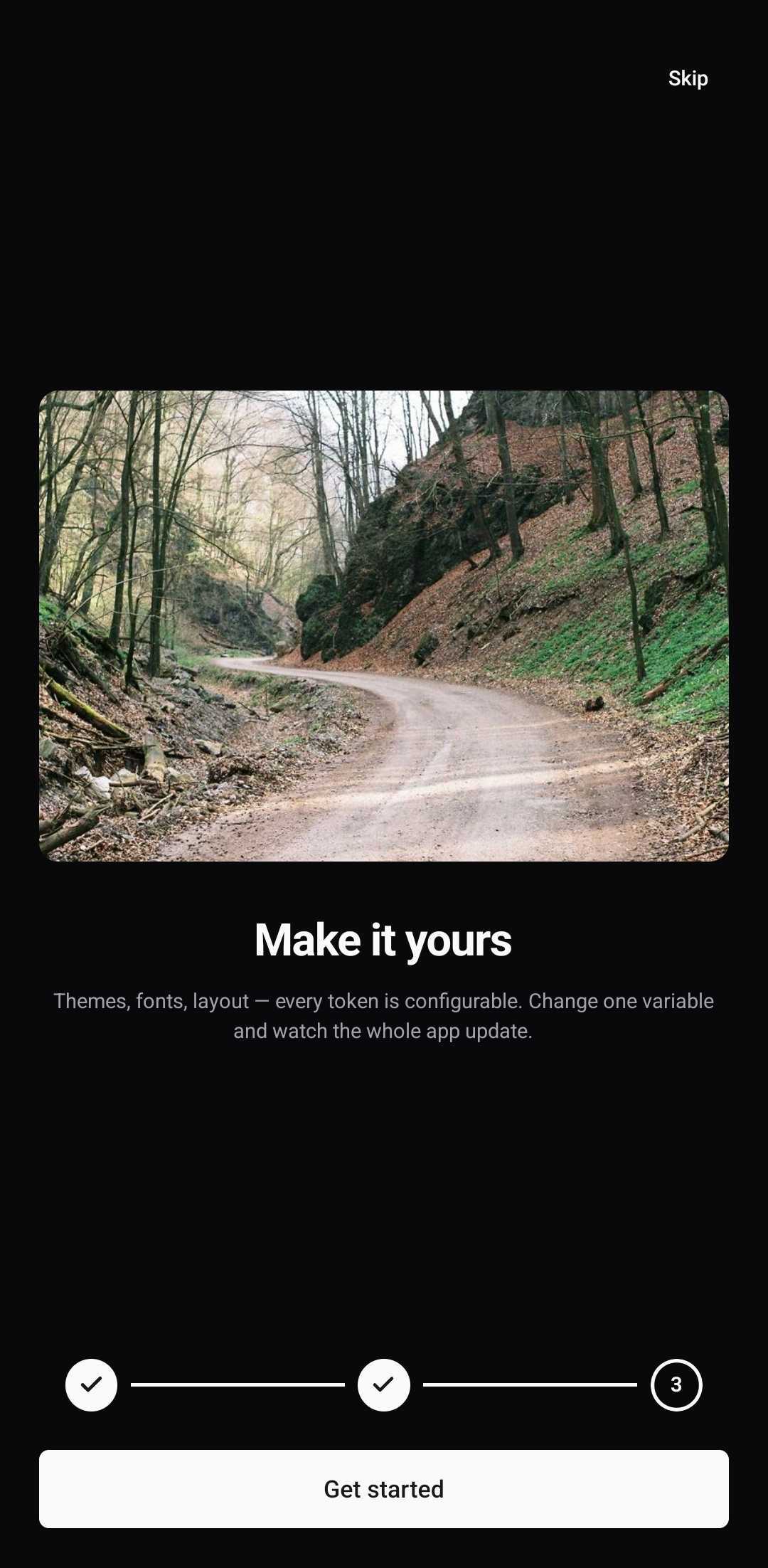 Onboarding Template — Feature tour3 (dark)