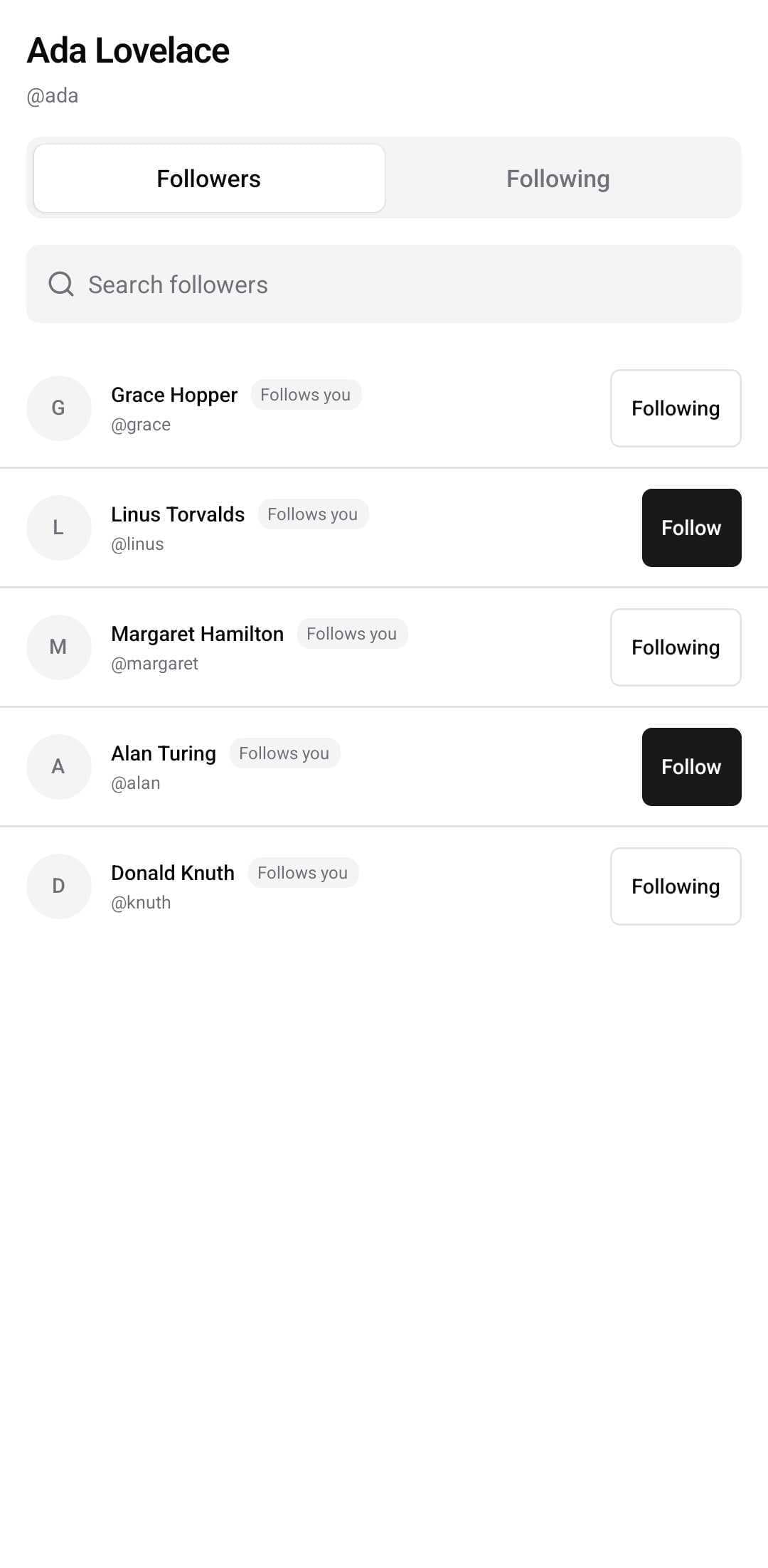 Social Template — Followers (light)