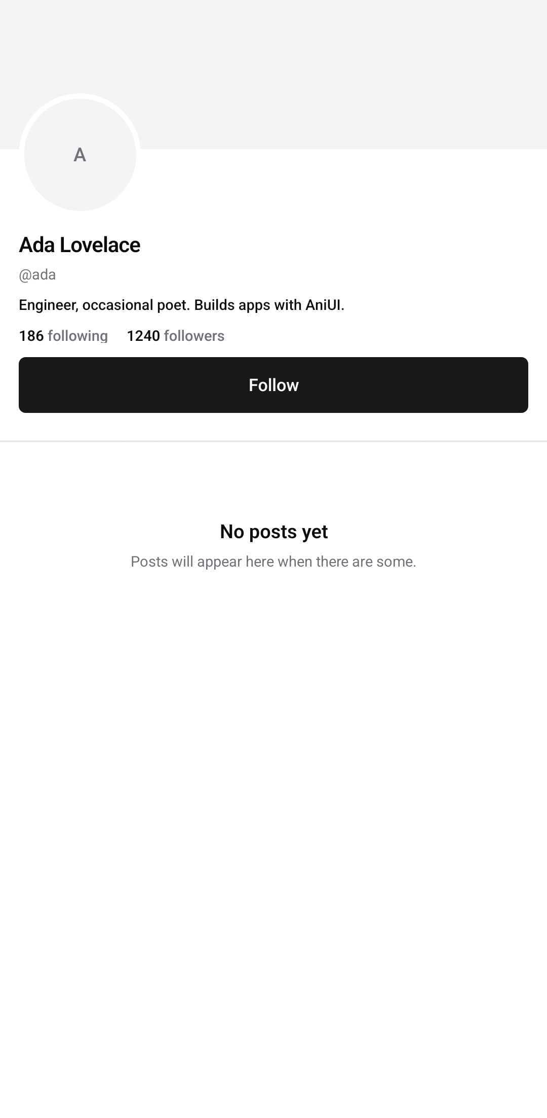 Social Template — Profile (light)